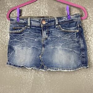 Armani Exchange medium wash denim mini skirt. size 4.